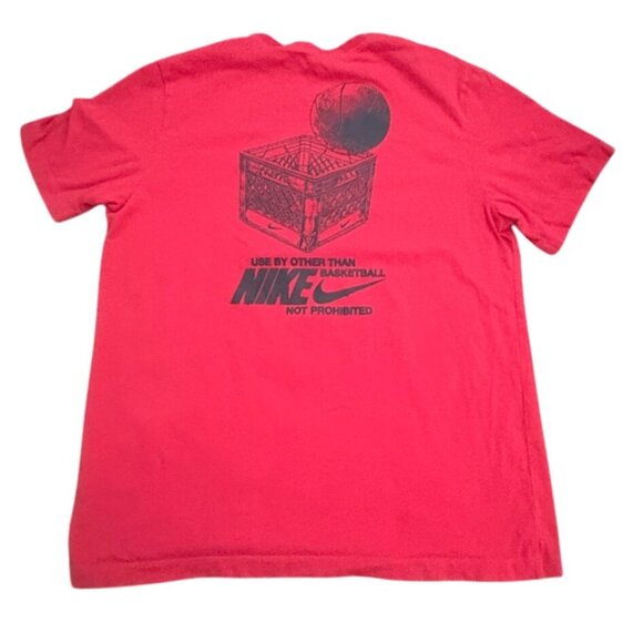 Nike 'The Nike Tee' Mens Basketball T-Shirt-Red/Black-Size L-GUC - Picture 4 of 5